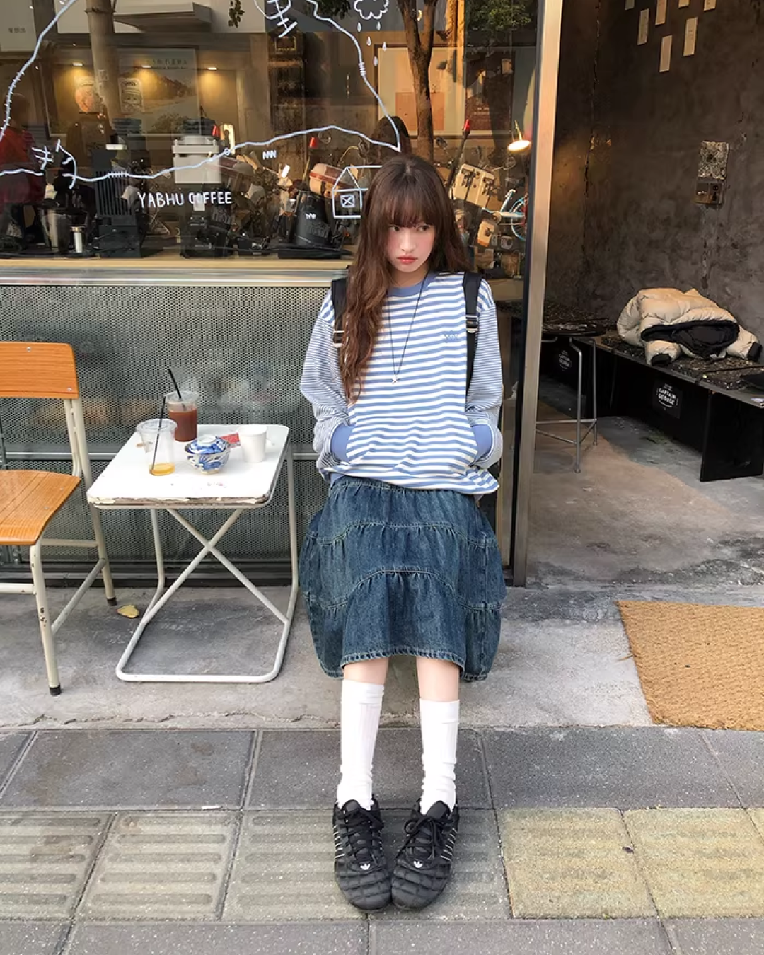 Border Chest Star Sweatshirt BU0140