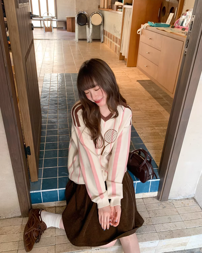 Corduroy Pleated Skirt  BU0166