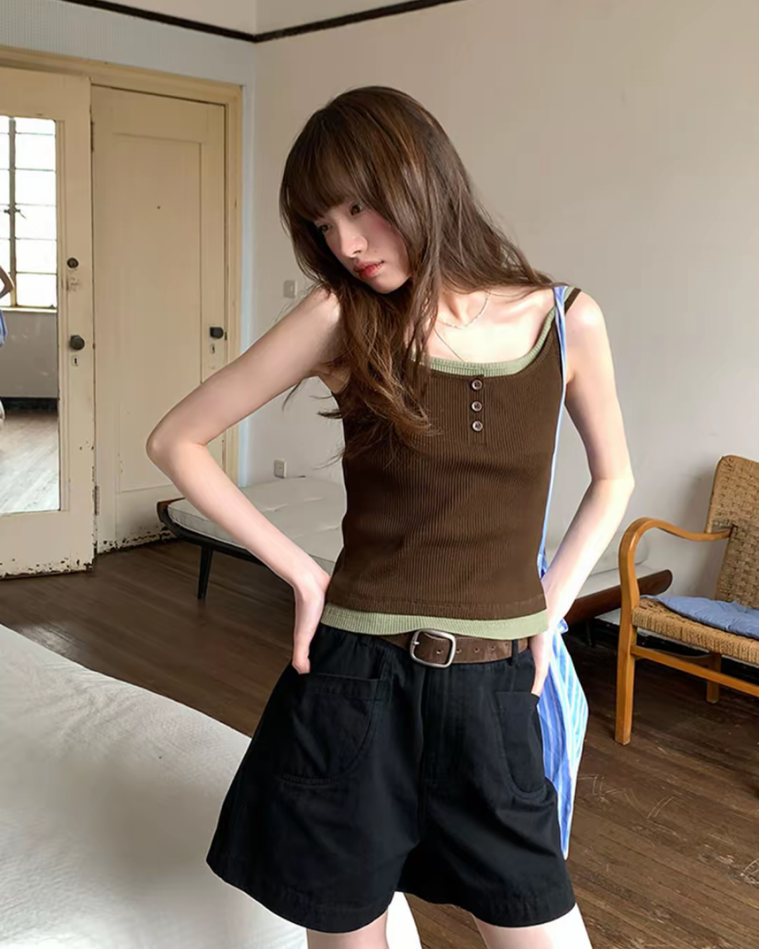Layered Color Camisole BU0183