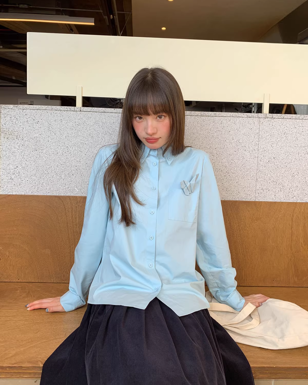 Corduroy Pleated Skirt  BU0166