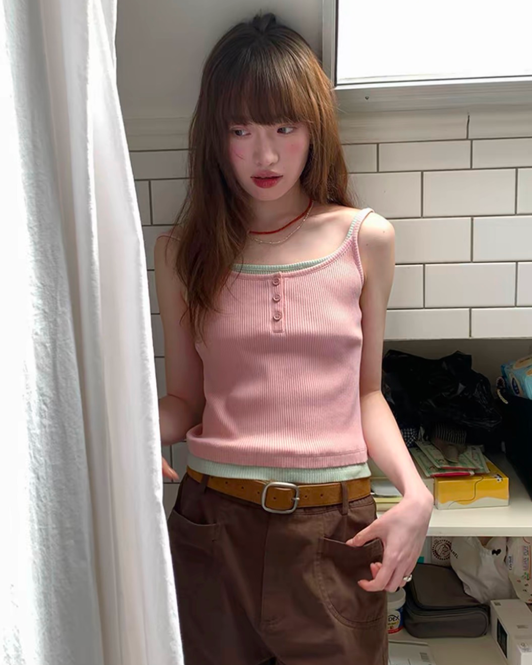 Layered Color Camisole BU0183