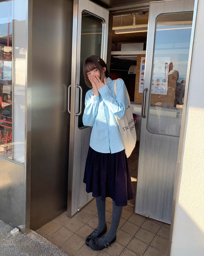 Corduroy Pleated Skirt  BU0166