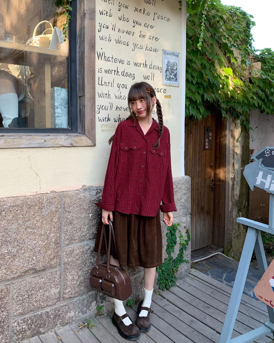 Corduroy Pleated Skirt  BU0166