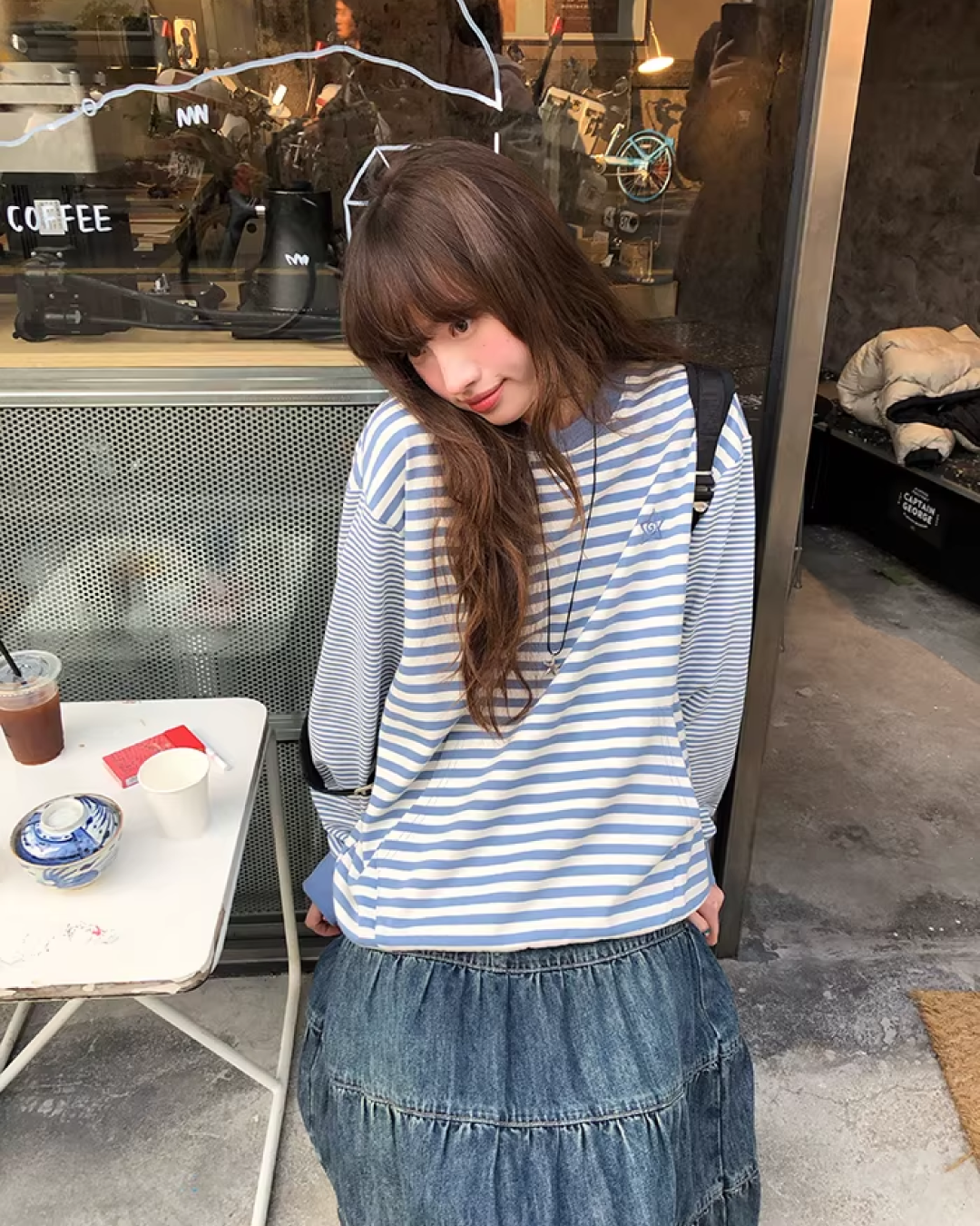 Border Chest Star Sweatshirt BU0140