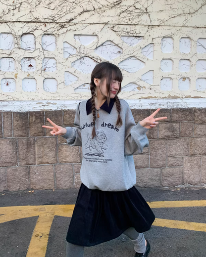 Corduroy Pleated Skirt  BU0166