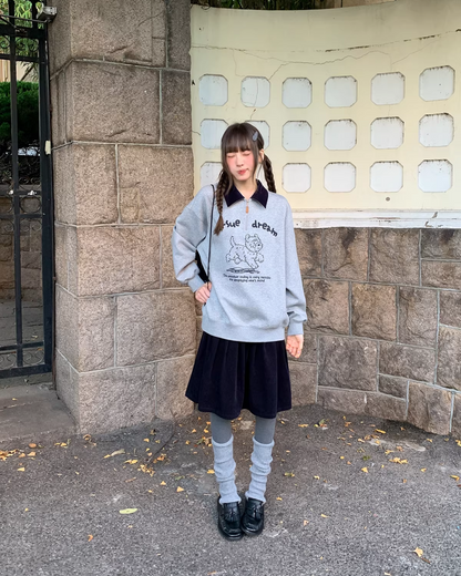 Corduroy Pleated Skirt  BU0166