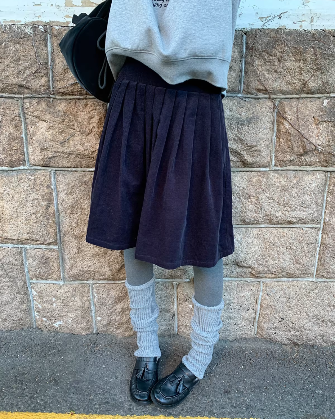 Corduroy Pleated Skirt  BU0166