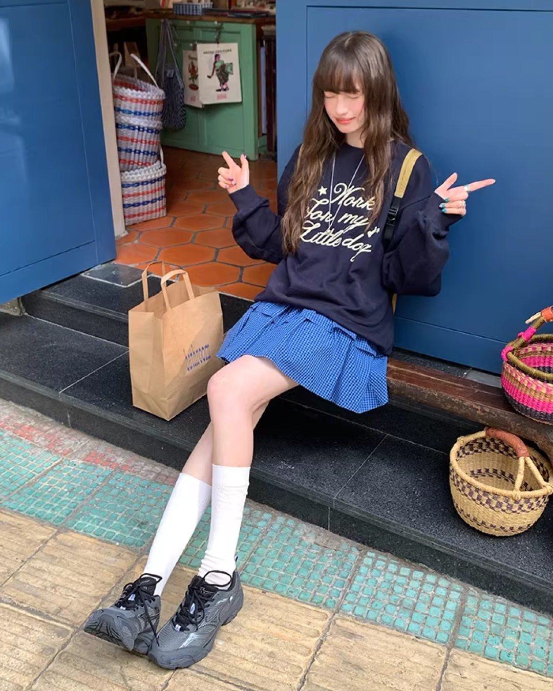 Chest Lettring Print Sweatshirt BU0141