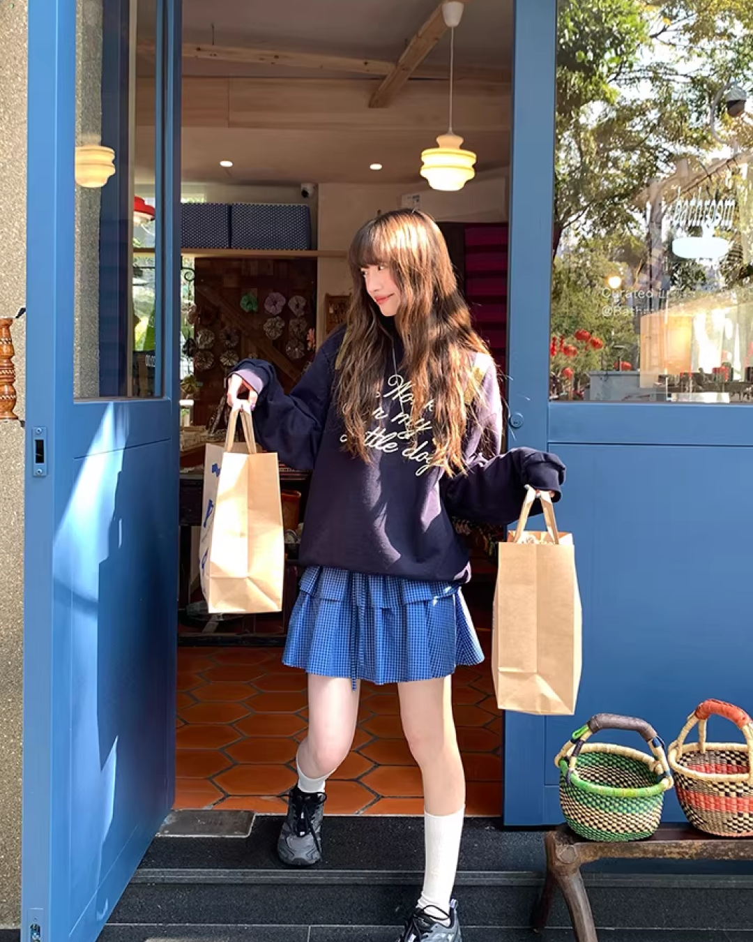 Chest Lettring Print Sweatshirt BU0141