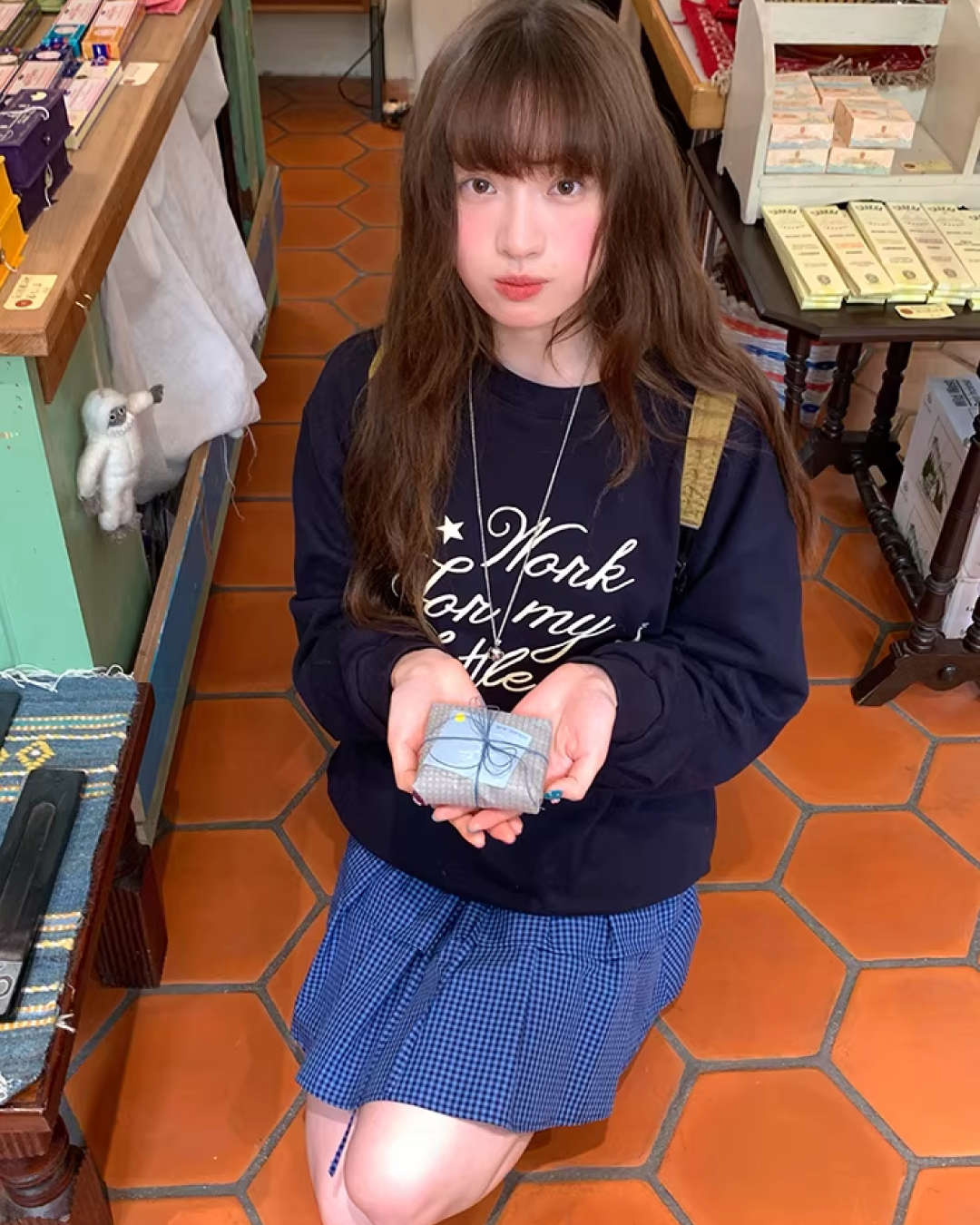 Chest Lettring Print Sweatshirt BU0141