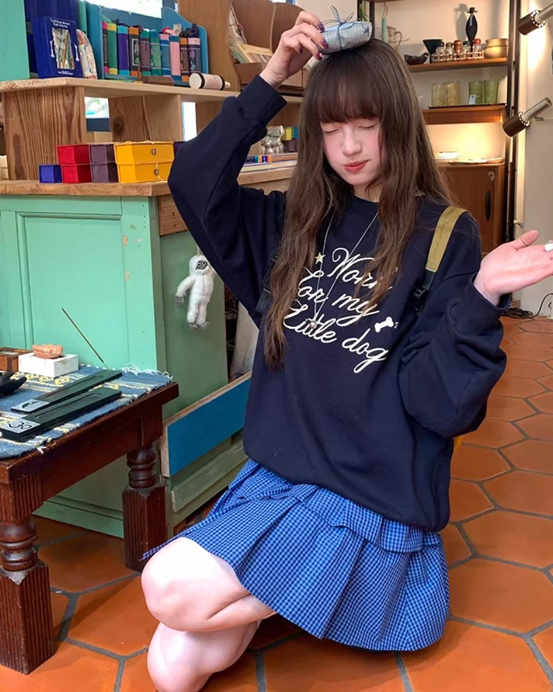 Chest Lettring Print Sweatshirt BU0141