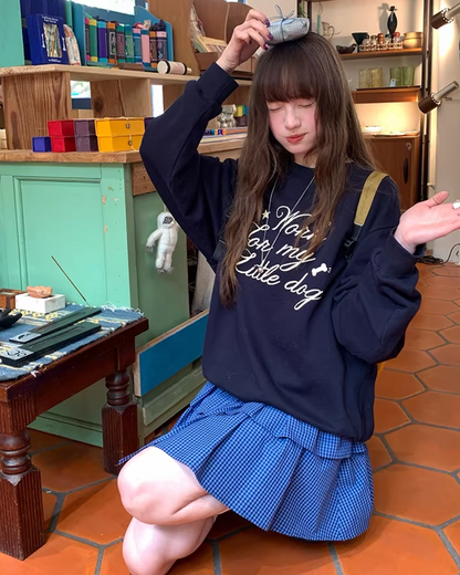 Chest Lettring Print Sweatshirt BU0141