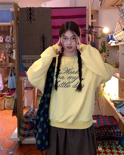 Chest Lettring Print Sweatshirt BU0141