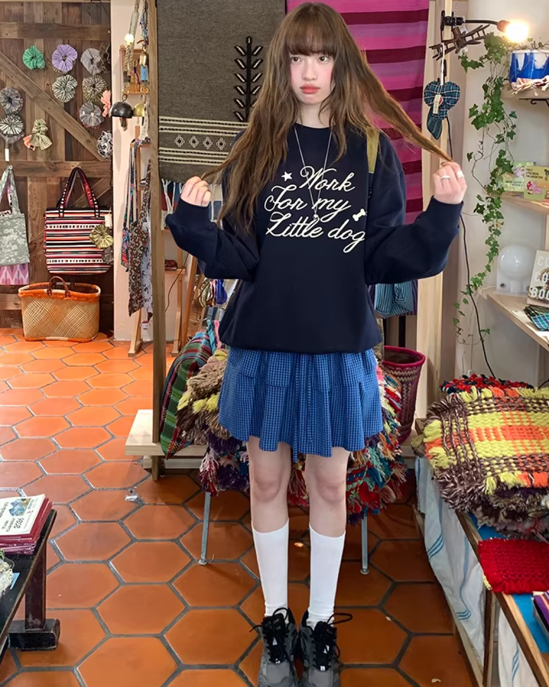 Chest Lettring Print Sweatshirt BU0141