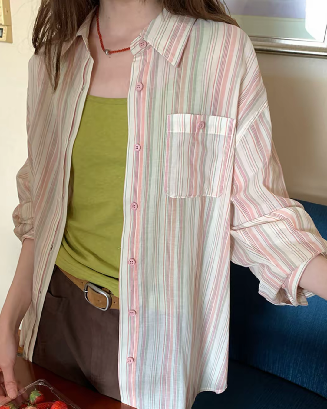Loose Sheer Summer Shirt BU0184
