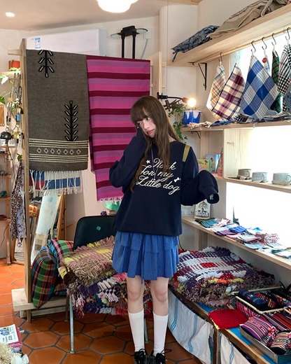 Chest Lettring Print Sweatshirt BU0141