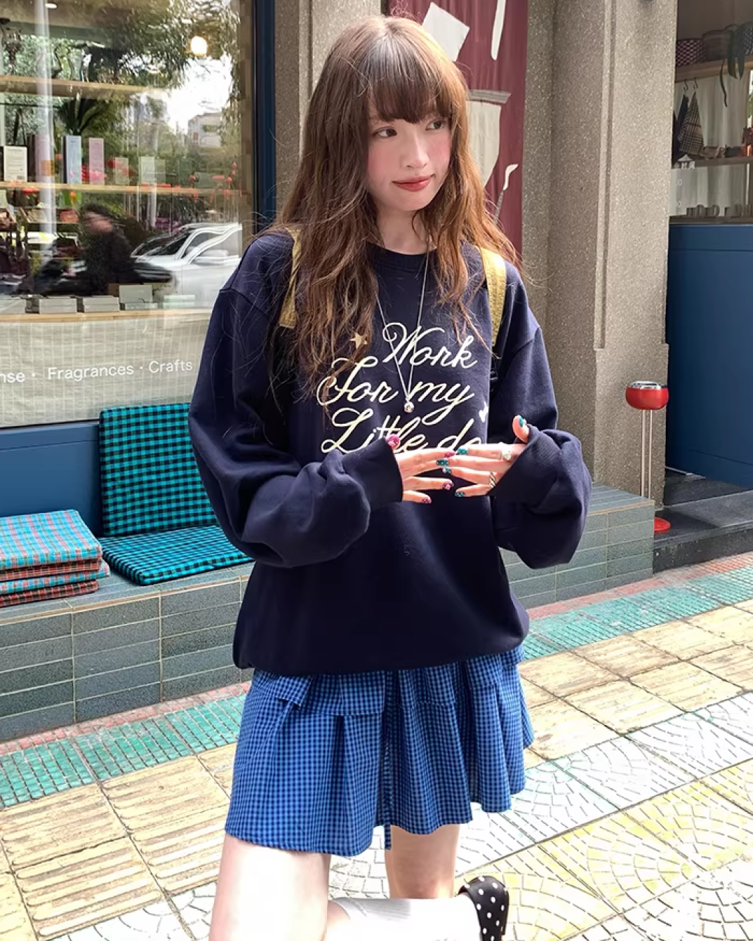 Chest Lettring Print Sweatshirt BU0141