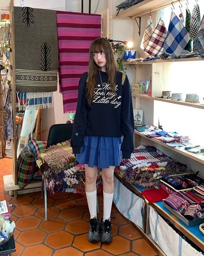 Chest Lettring Print Sweatshirt BU0141