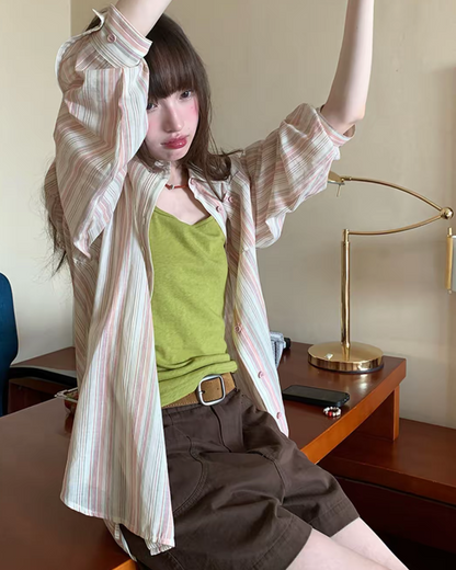 Loose Sheer Summer Shirt BU0184