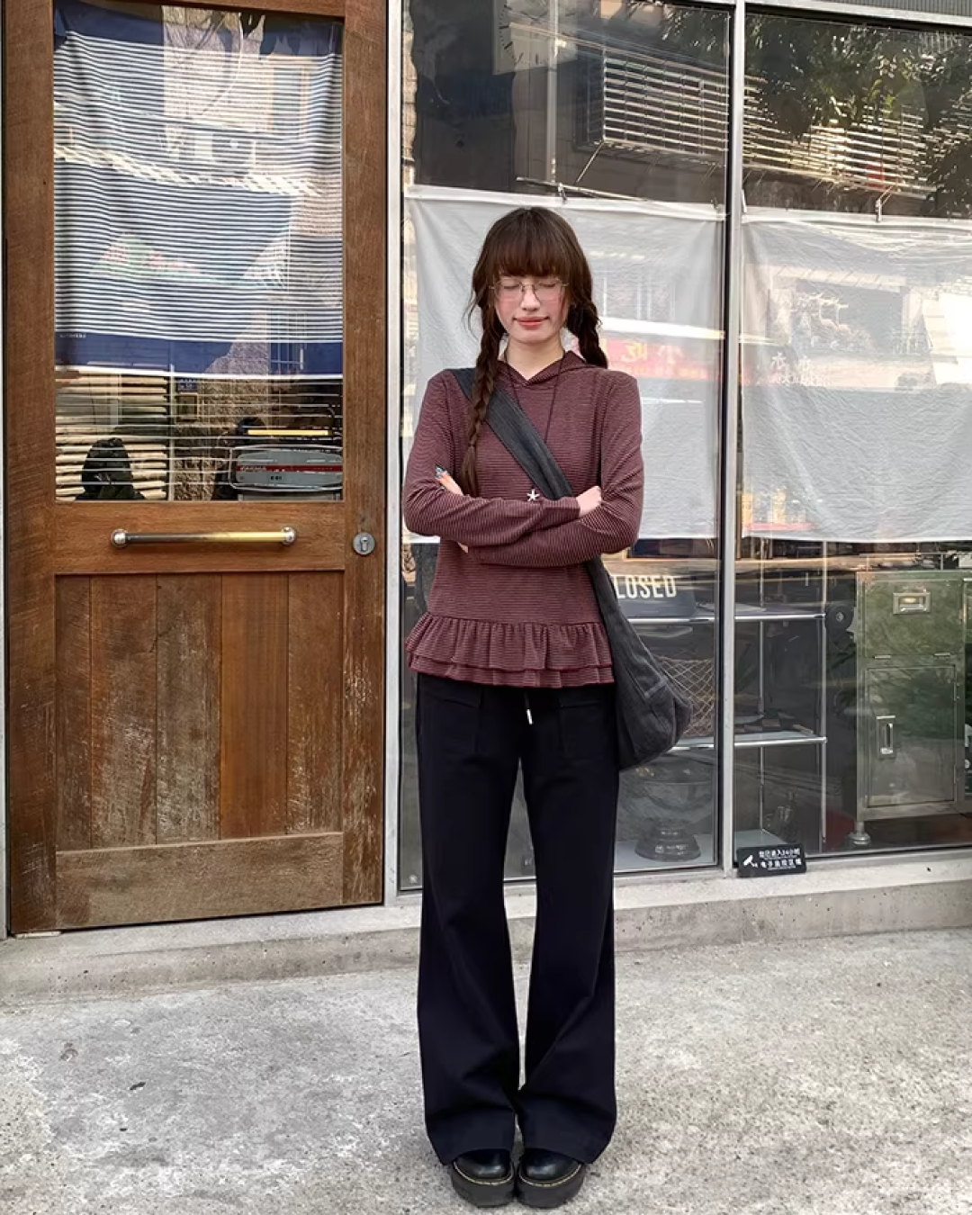 Border Frill Hoodie BU0147