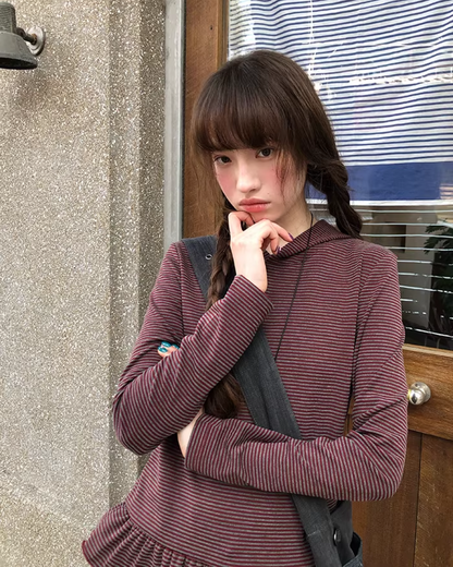 Border Frill Hoodie BU0147