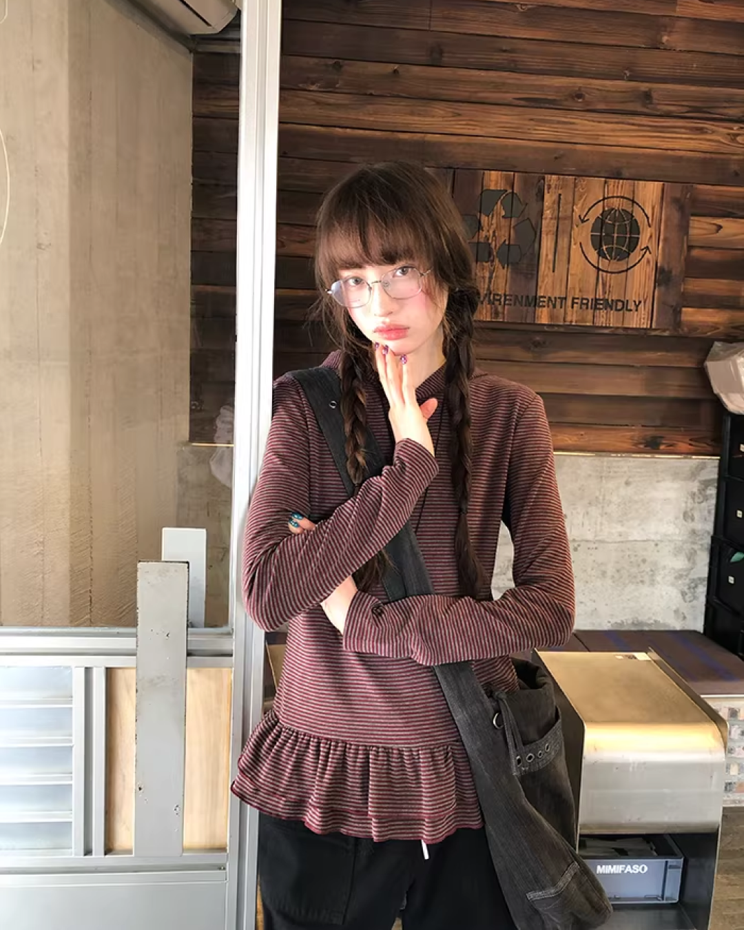 Border Frill Hoodie BU0147