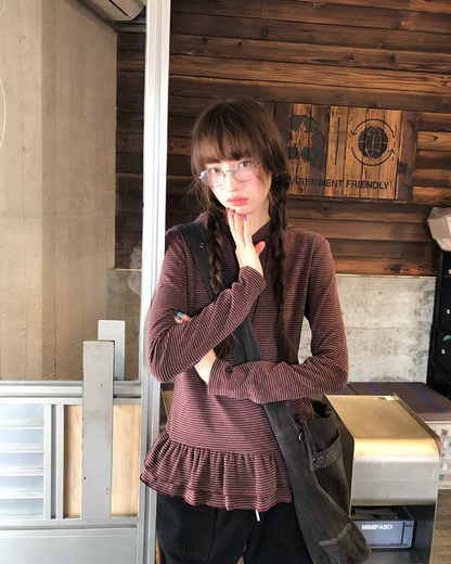 Border Frill Hoodie BU0147