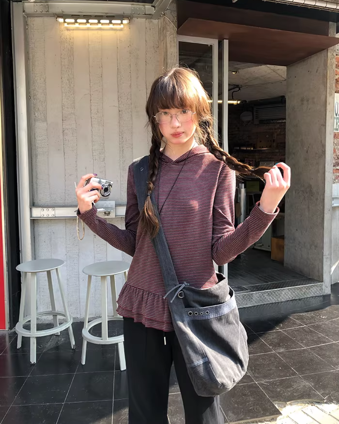 Border Frill Hoodie BU0147