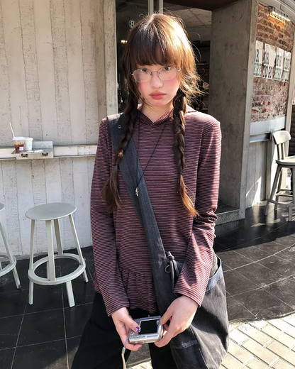 Border Frill Hoodie BU0147