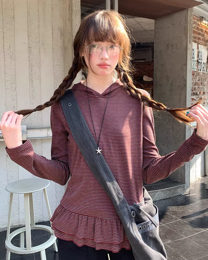 Border Frill Hoodie BU0147