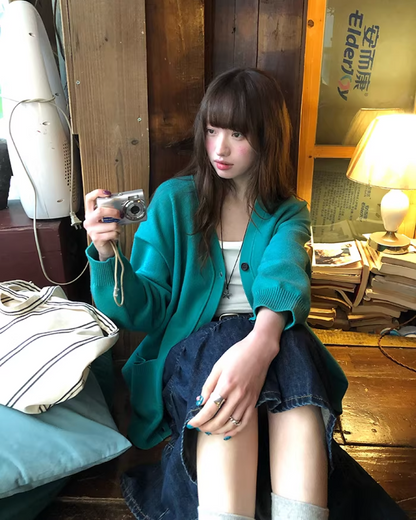 Pocket Color Knit Cardigan BU0149