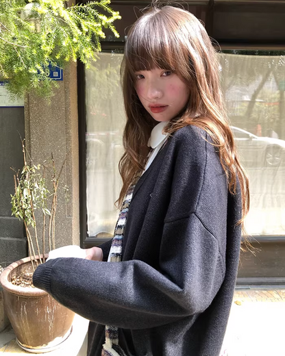 Pocket Color Knit Cardigan BU0149