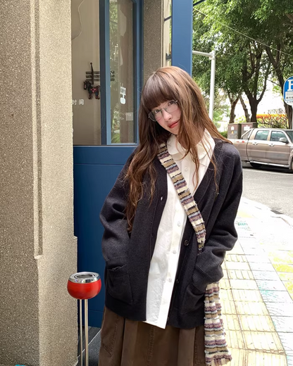 Pocket Color Knit Cardigan BU0149