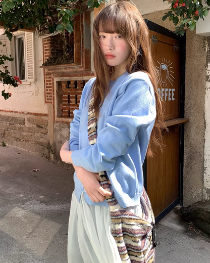 Short Color Knit Cardigan BU0150