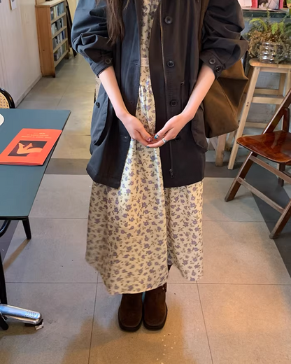 Gray Zip Button Outer  BU0155