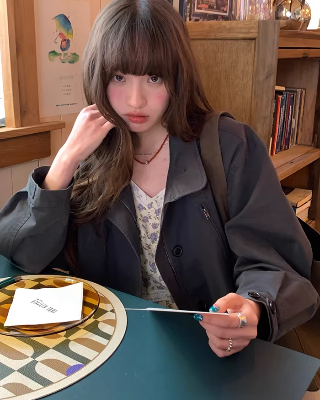 Gray Zip Button Outer  BU0155