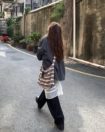 Gray Zip Button Outer  BU0155