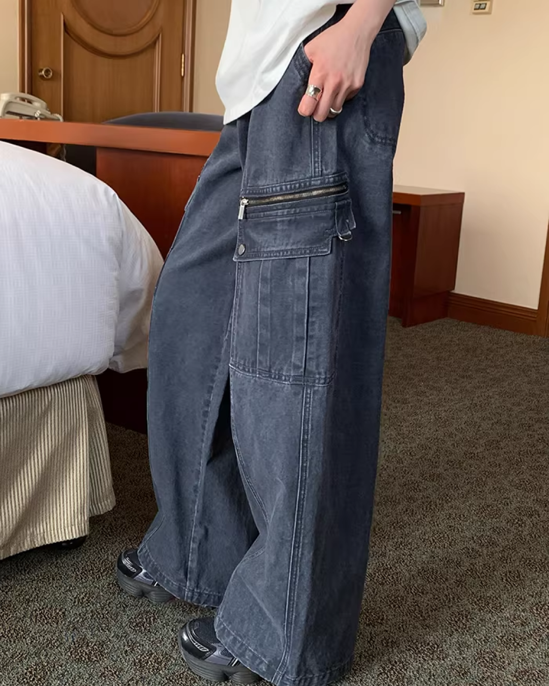 Side Zip Pocket Pants  BU0156