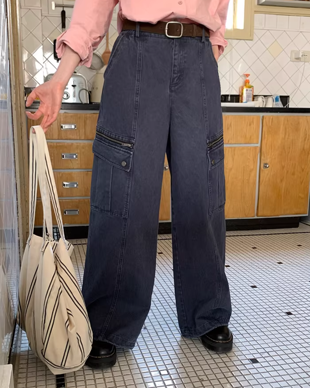 Side Zip Pocket Pants  BU0156