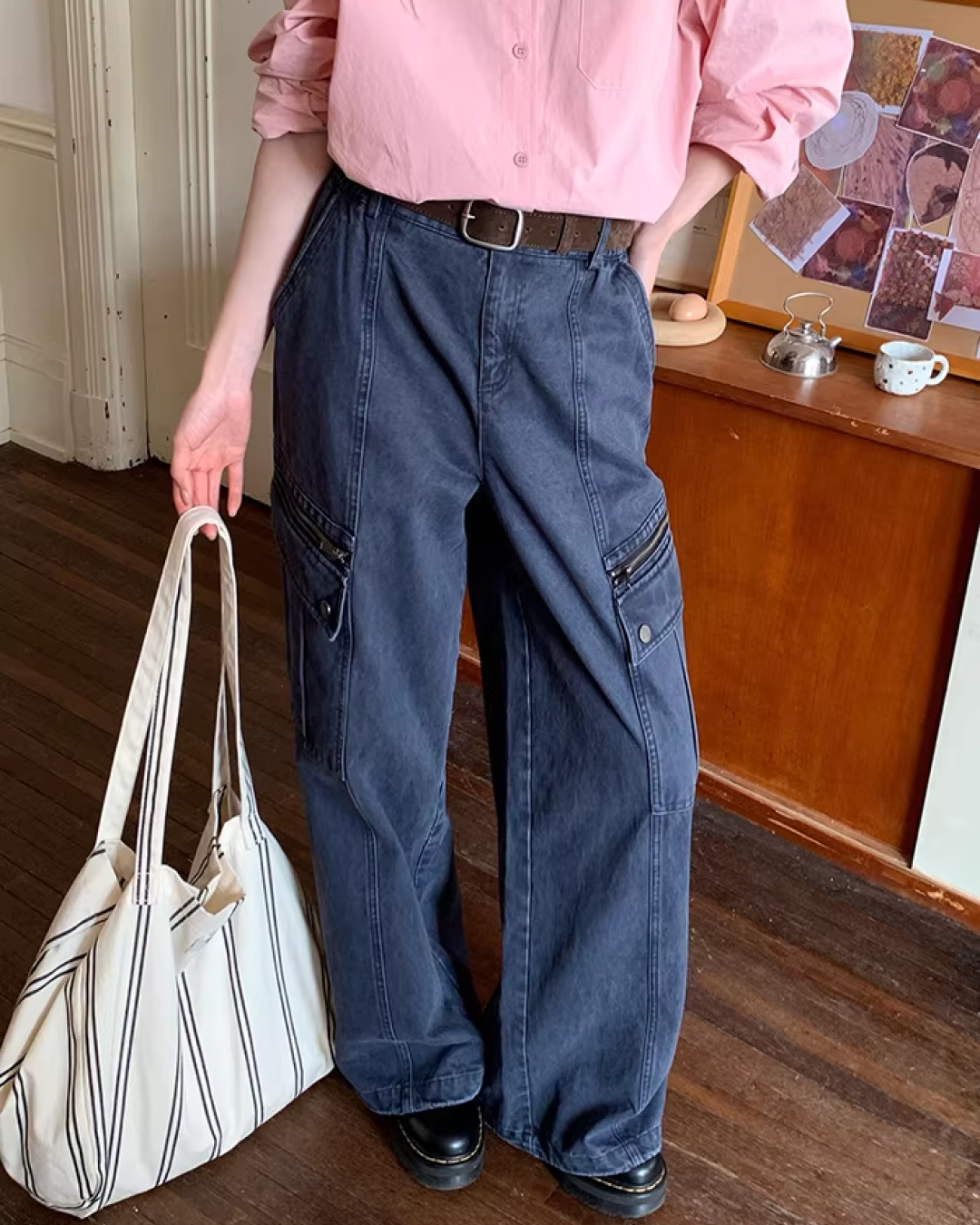 Side Zip Pocket Pants  BU0156