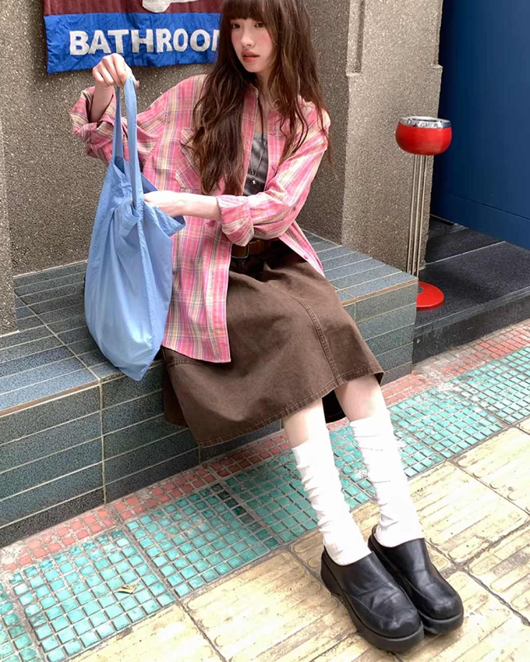 Side Pocket Middle Skirt  BU0157