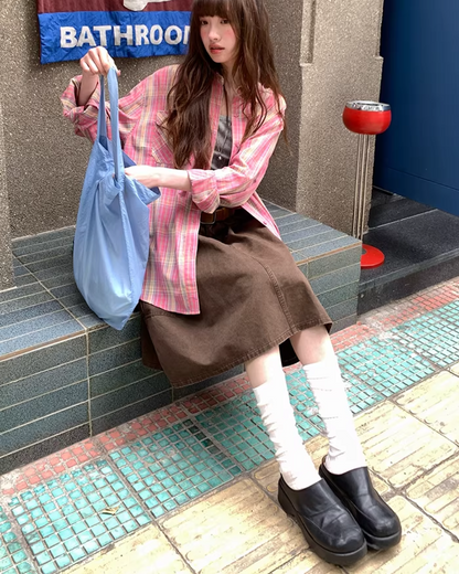 Side Pocket Middle Skirt  BU0157