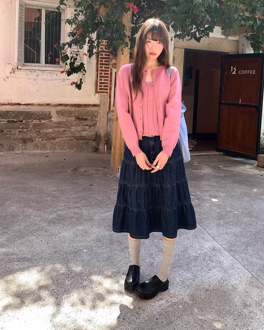 Retro Wash Denim Skirt  BU0159