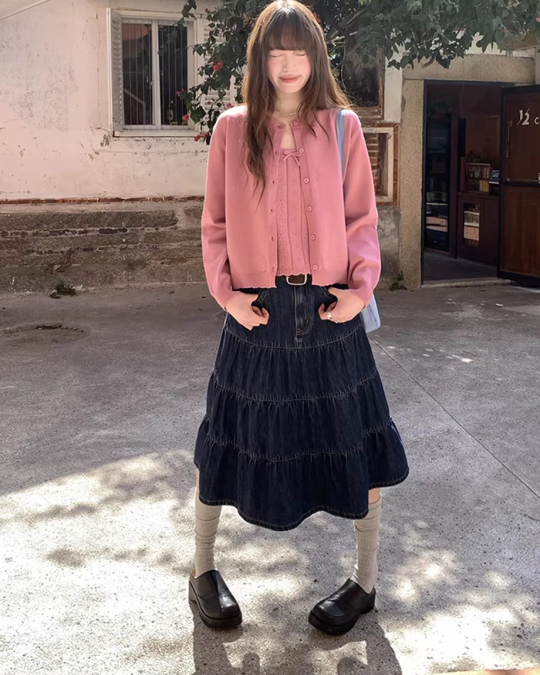 Retro Wash Denim Skirt  BU0159