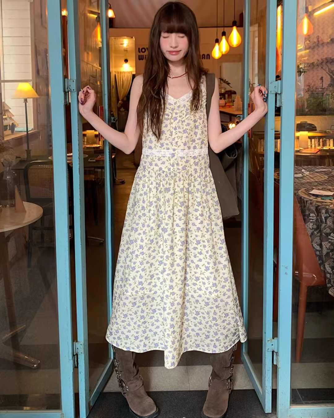 Flower Printed Camisole Dress  BU0160