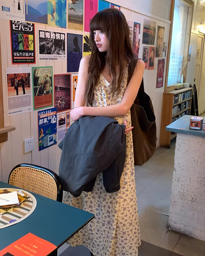 Flower Printed Camisole Dress  BU0160