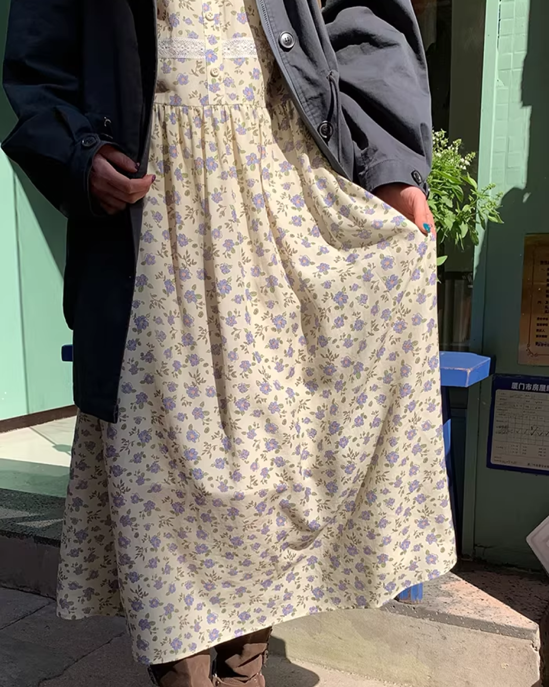 Flower Printed Camisole Dress  BU0160