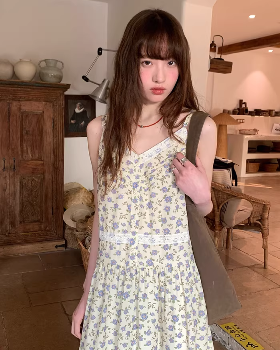 Flower Printed Camisole Dress  BU0160