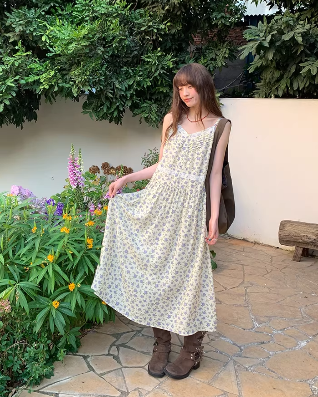 Flower Printed Camisole Dress  BU0160