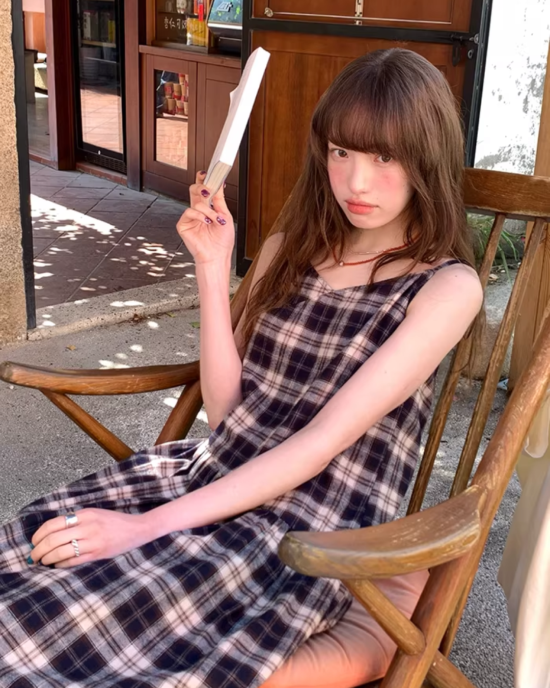 Check Camisole Dress  BU0161